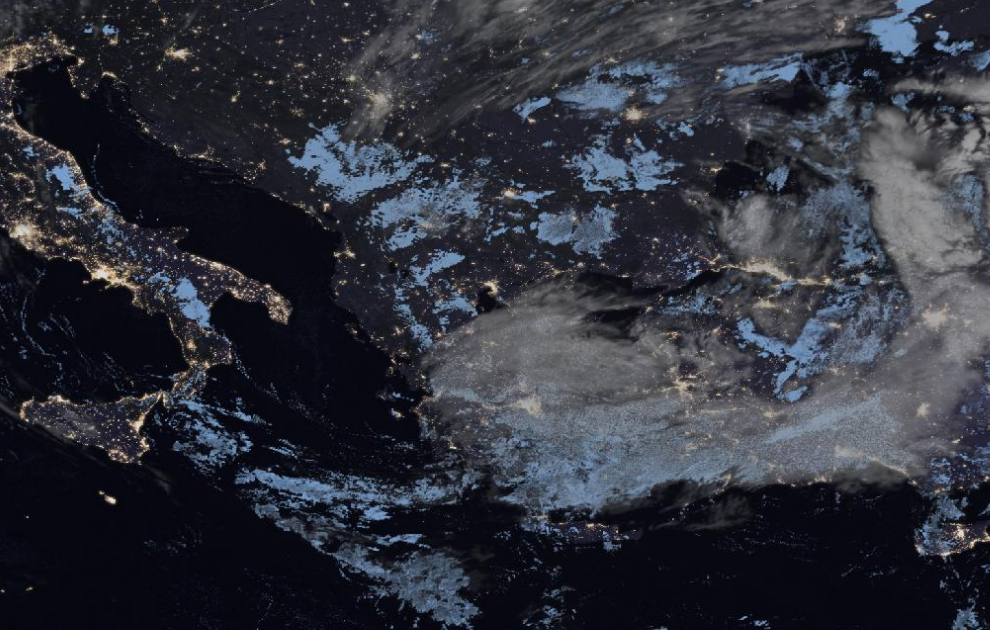 Τελευταία δορυφορική εικόνα νεφοκάλυψης