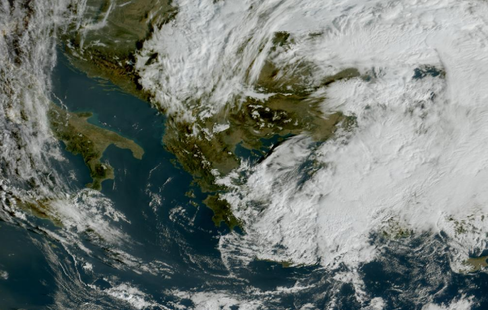 Τελευταία δορυφορική εικόνα νεφοκάλυψης