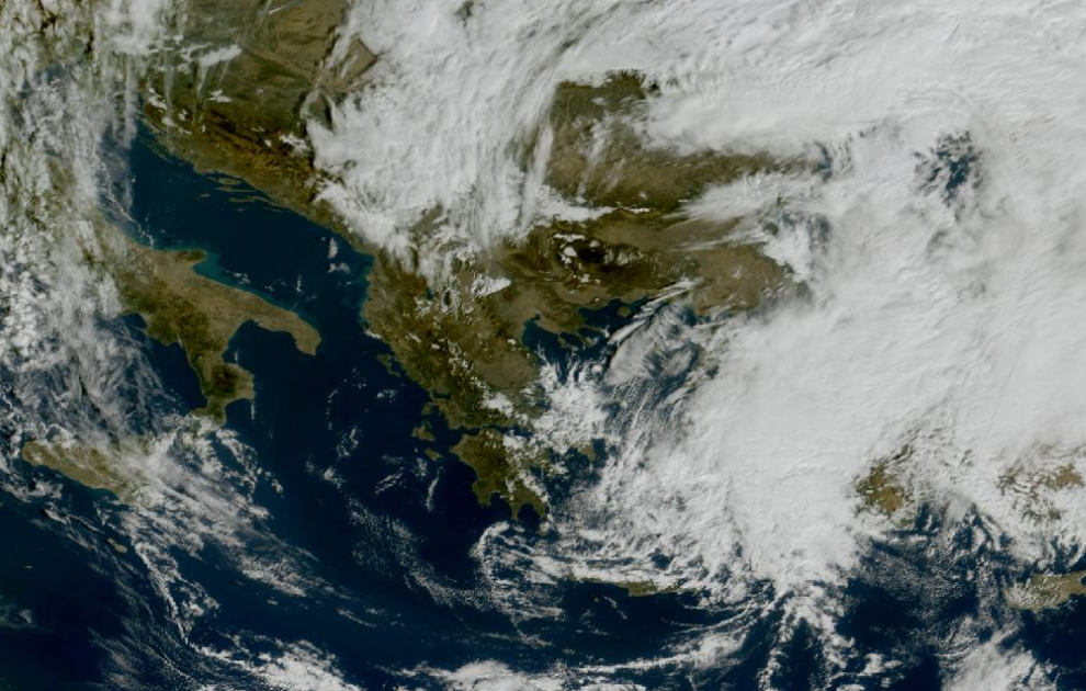 Τελευταία δορυφορική εικόνα νεφοκάλυψης