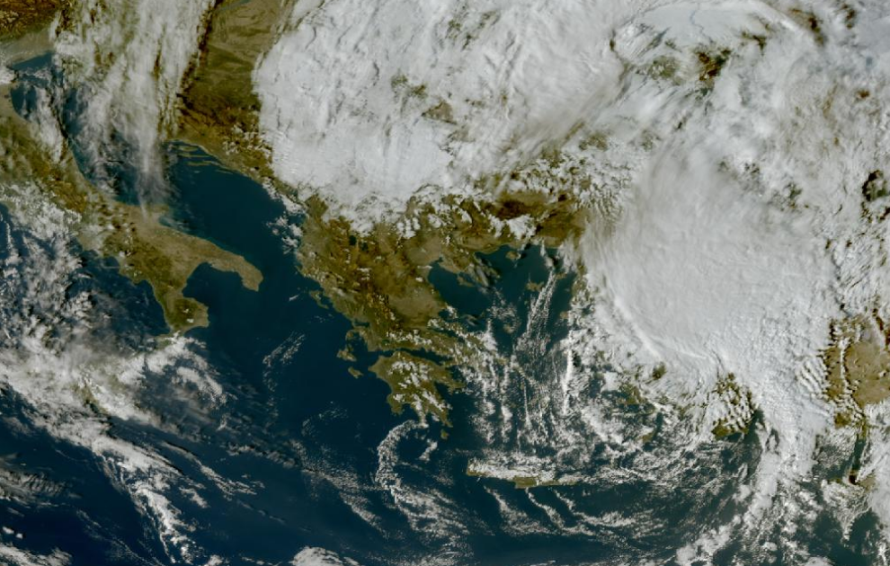 Τελευταία δορυφορική εικόνα νεφοκάλυψης