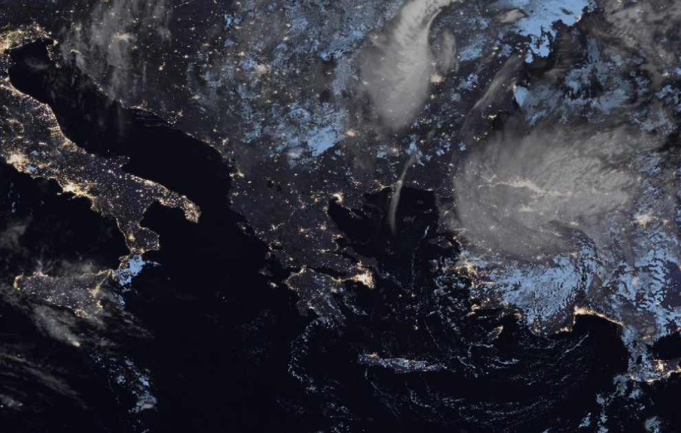 Τελευταία δορυφορική εικόνα νεφοκάλυψης