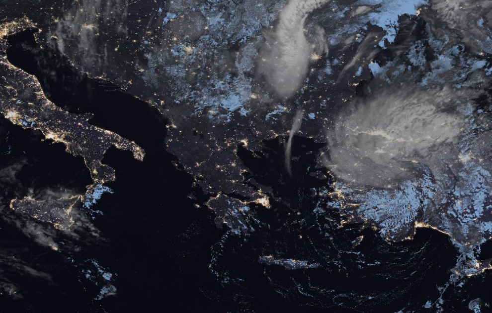 Τελευταία δορυφορική εικόνα νεφοκάλυψης