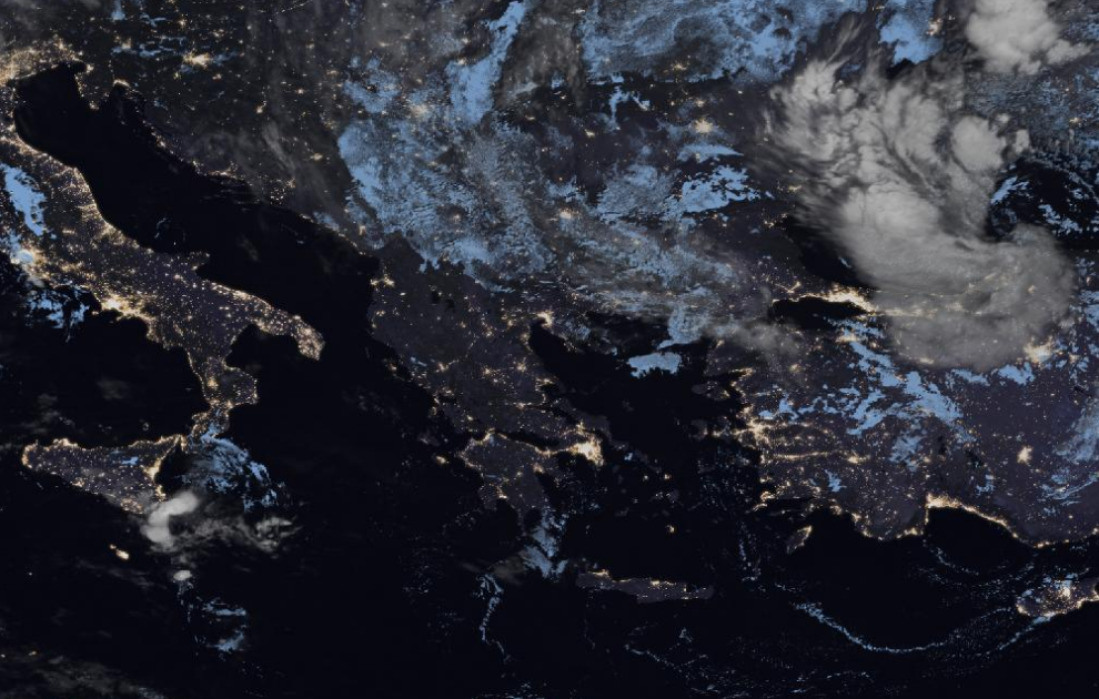 Τελευταία δορυφορική εικόνα νεφοκάλυψης