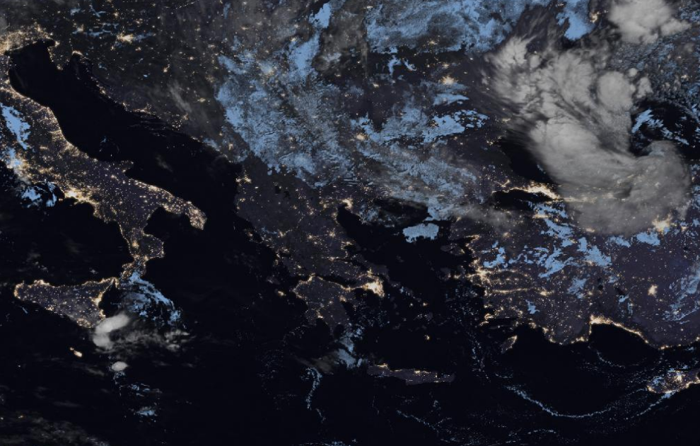 Τελευταία δορυφορική εικόνα νεφοκάλυψης