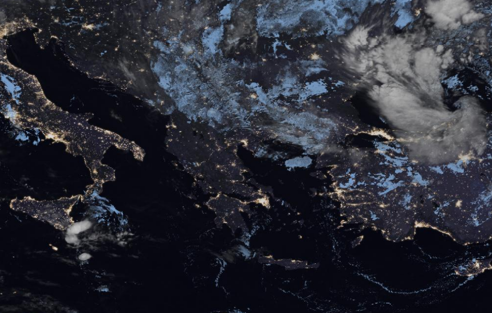 Τελευταία δορυφορική εικόνα νεφοκάλυψης