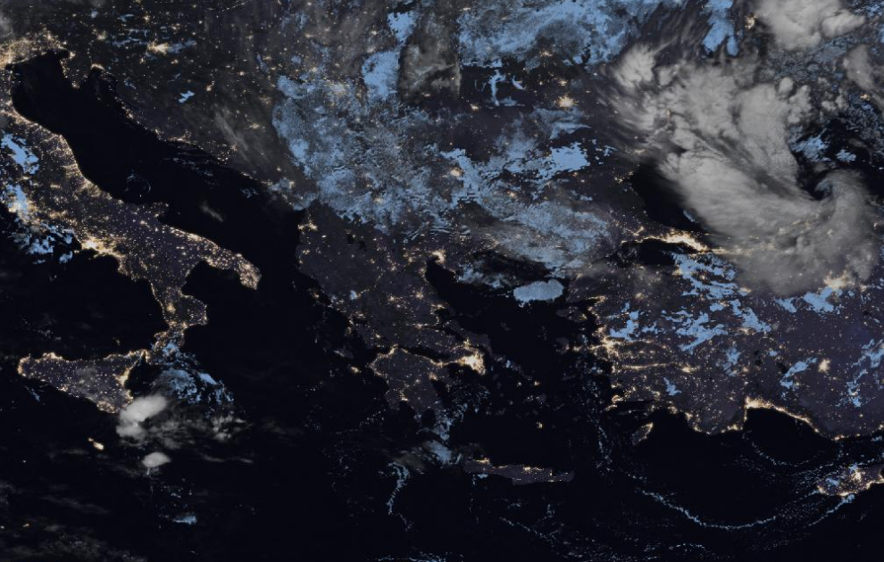 Τελευταία δορυφορική εικόνα νεφοκάλυψης