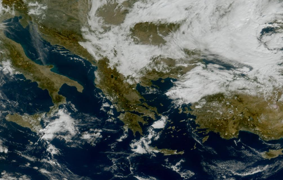 Τελευταία δορυφορική εικόνα νεφοκάλυψης