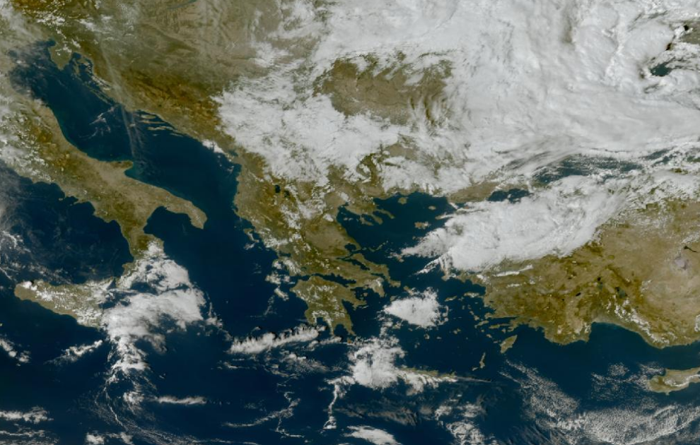 Τελευταία δορυφορική εικόνα νεφοκάλυψης