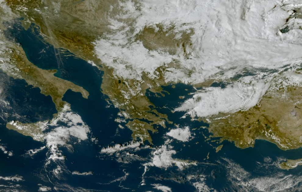 Τελευταία δορυφορική εικόνα νεφοκάλυψης