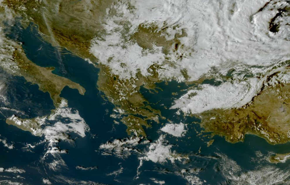 Τελευταία δορυφορική εικόνα νεφοκάλυψης