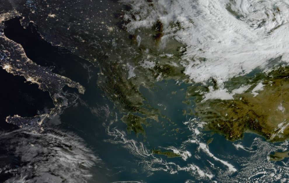 Τελευταία δορυφορική εικόνα νεφοκάλυψης