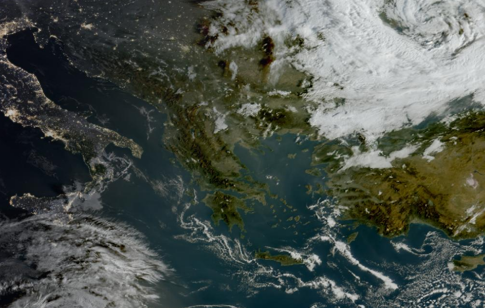 Τελευταία δορυφορική εικόνα νεφοκάλυψης