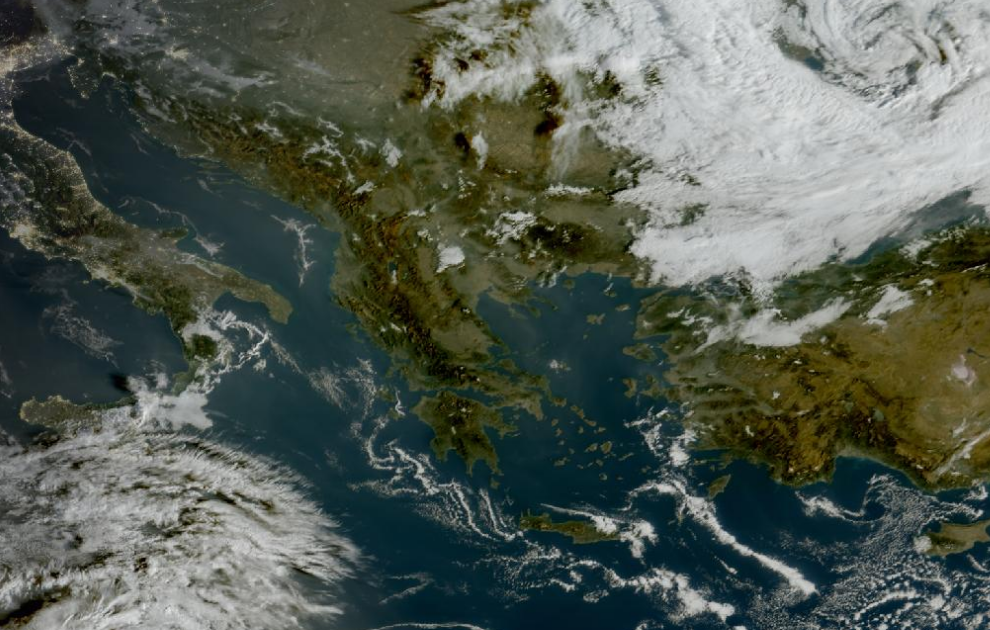 Τελευταία δορυφορική εικόνα νεφοκάλυψης