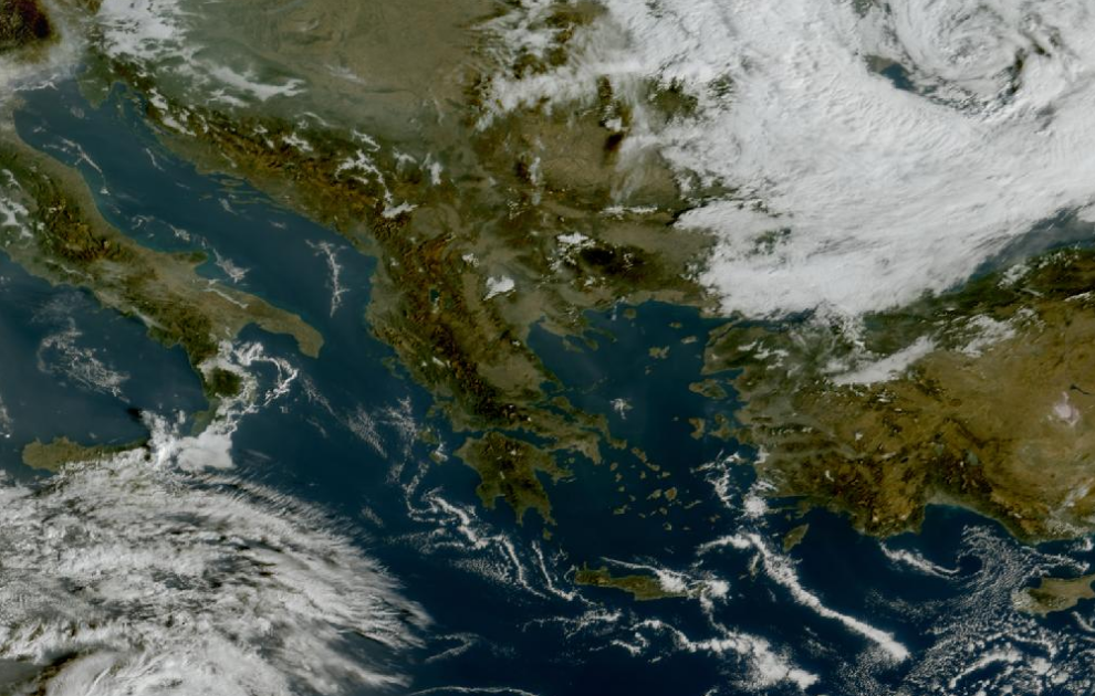Τελευταία δορυφορική εικόνα νεφοκάλυψης