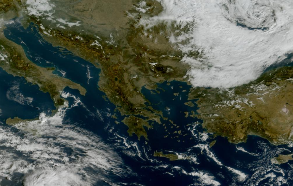 Τελευταία δορυφορική εικόνα νεφοκάλυψης