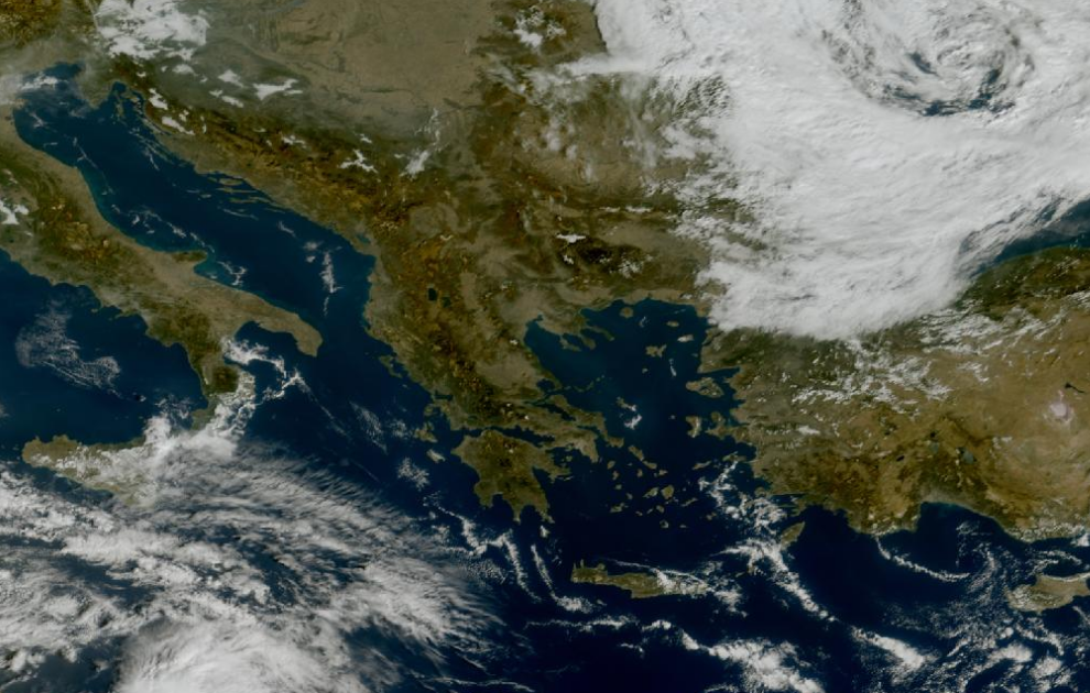 Τελευταία δορυφορική εικόνα νεφοκάλυψης