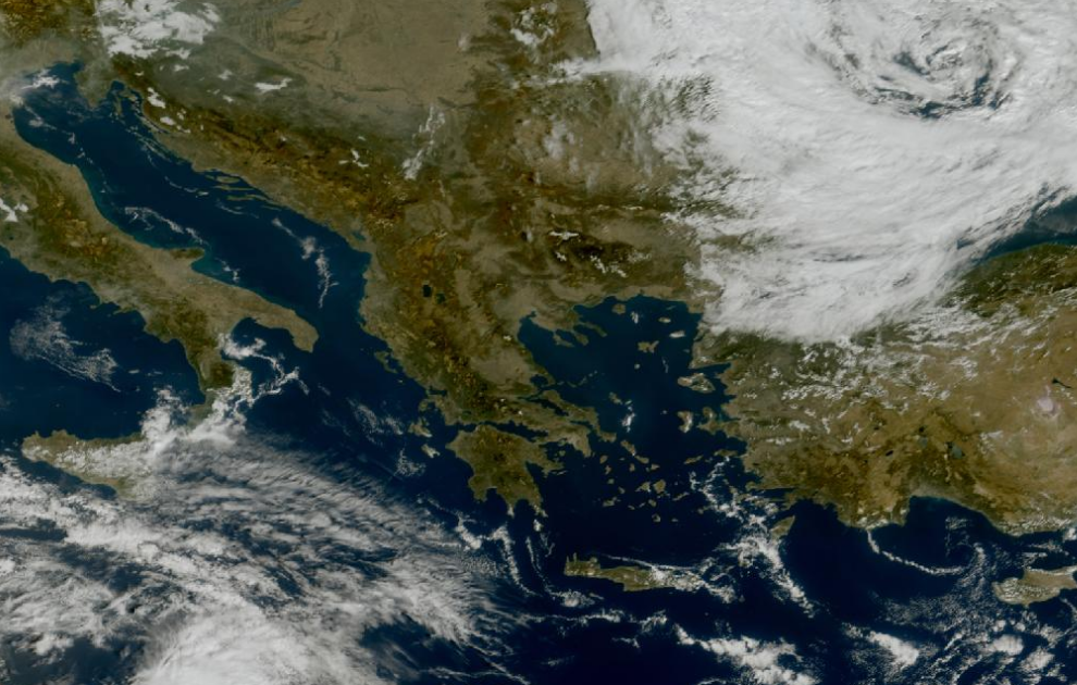 Τελευταία δορυφορική εικόνα νεφοκάλυψης