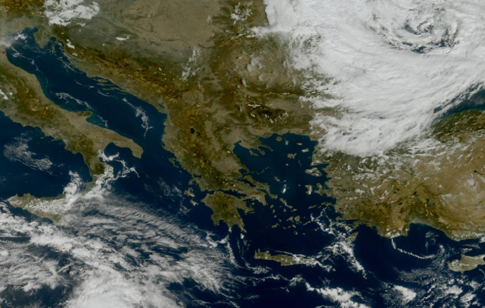 Τελευταία δορυφορική εικόνα νεφοκάλυψης