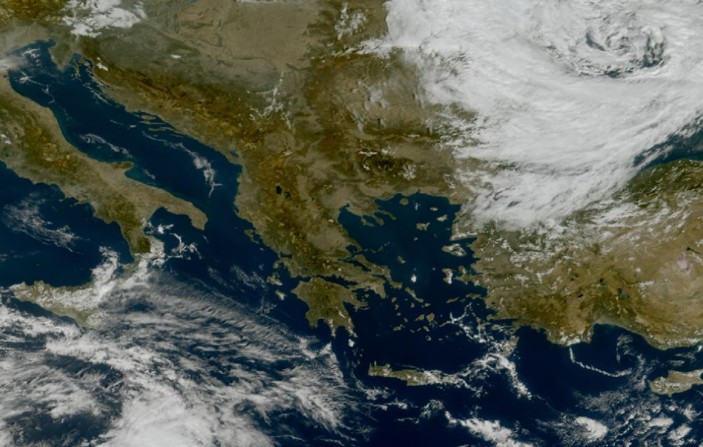 Τελευταία δορυφορική εικόνα νεφοκάλυψης