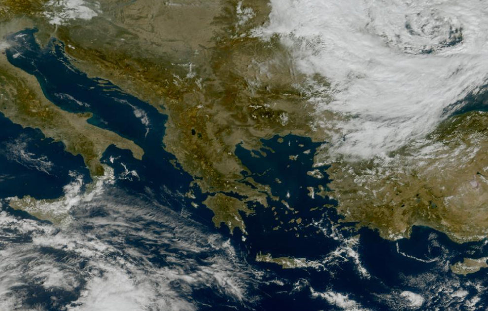 Τελευταία δορυφορική εικόνα νεφοκάλυψης