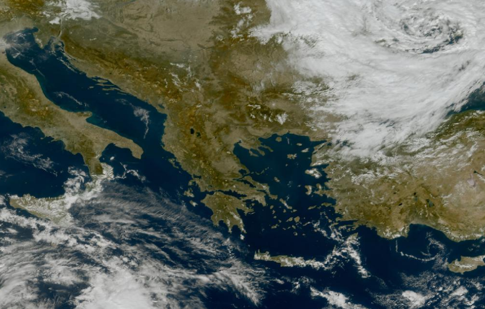 Τελευταία δορυφορική εικόνα νεφοκάλυψης