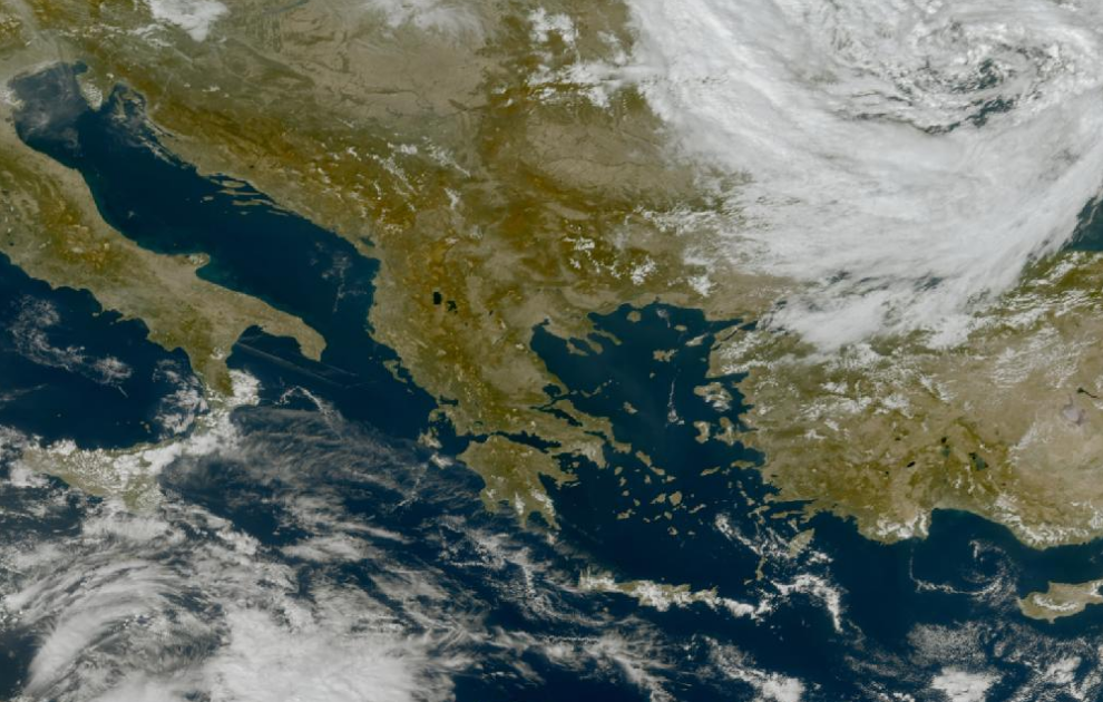 Τελευταία δορυφορική εικόνα νεφοκάλυψης