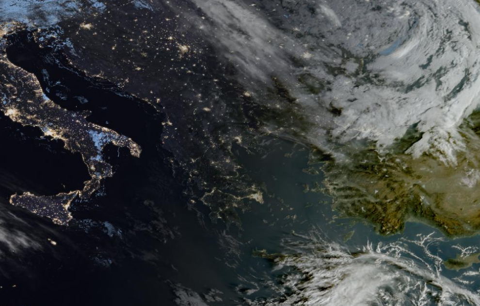 Τελευταία δορυφορική εικόνα νεφοκάλυψης