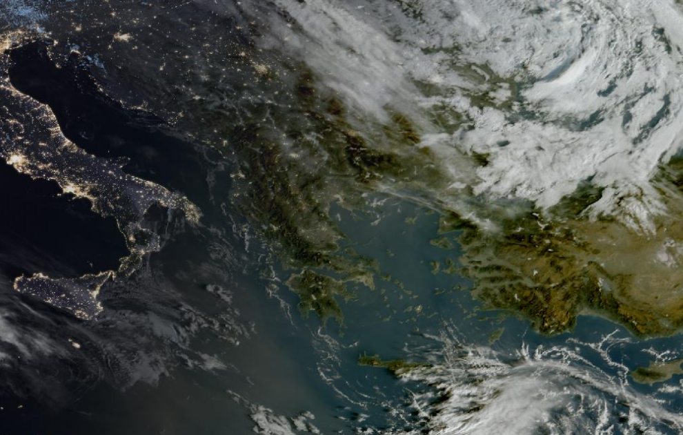 Τελευταία δορυφορική εικόνα νεφοκάλυψης