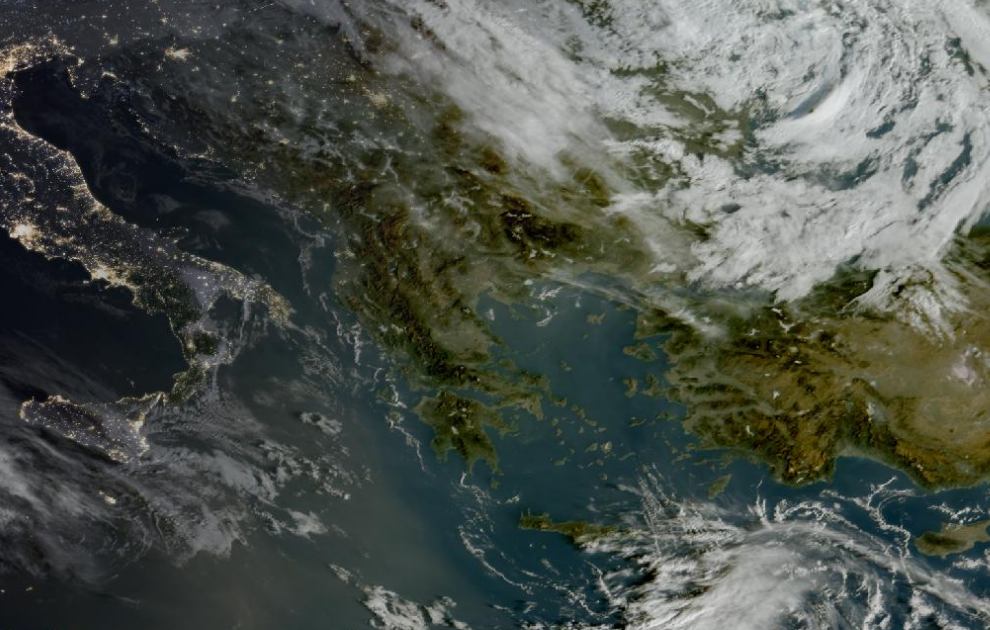 Τελευταία δορυφορική εικόνα νεφοκάλυψης