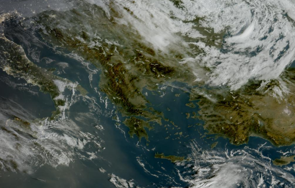 Τελευταία δορυφορική εικόνα νεφοκάλυψης