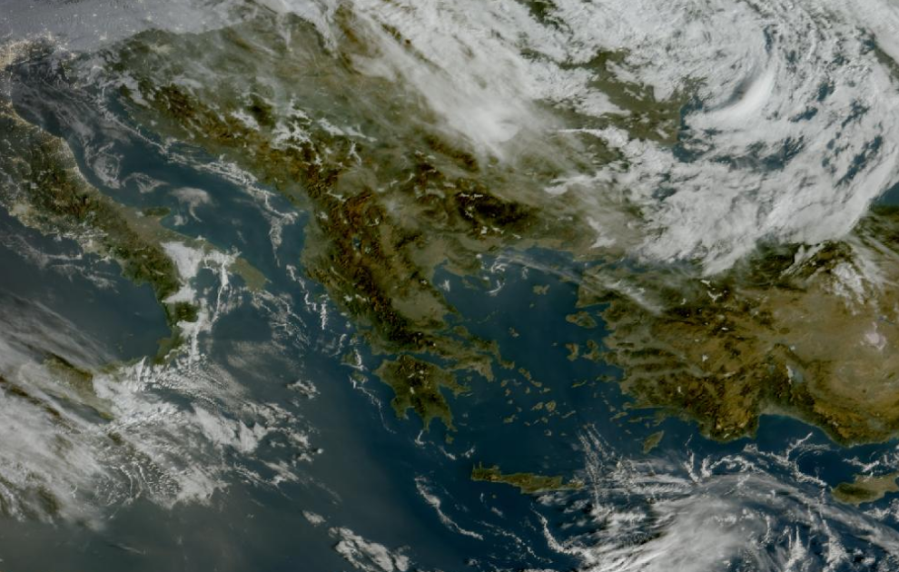 Τελευταία δορυφορική εικόνα νεφοκάλυψης
