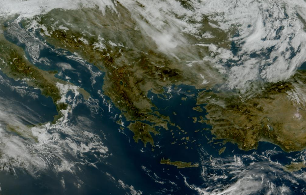 Τελευταία δορυφορική εικόνα νεφοκάλυψης