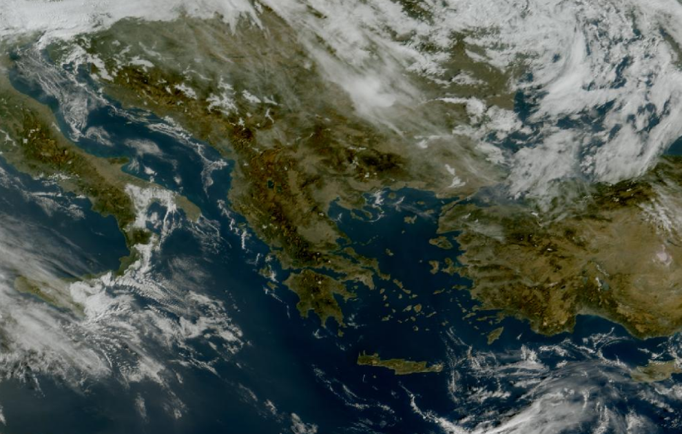Τελευταία δορυφορική εικόνα νεφοκάλυψης