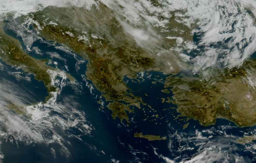 Τελευταία δορυφορική εικόνα νεφοκάλυψης