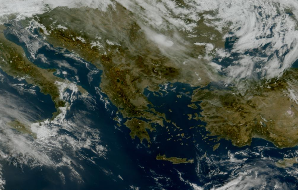 Τελευταία δορυφορική εικόνα νεφοκάλυψης