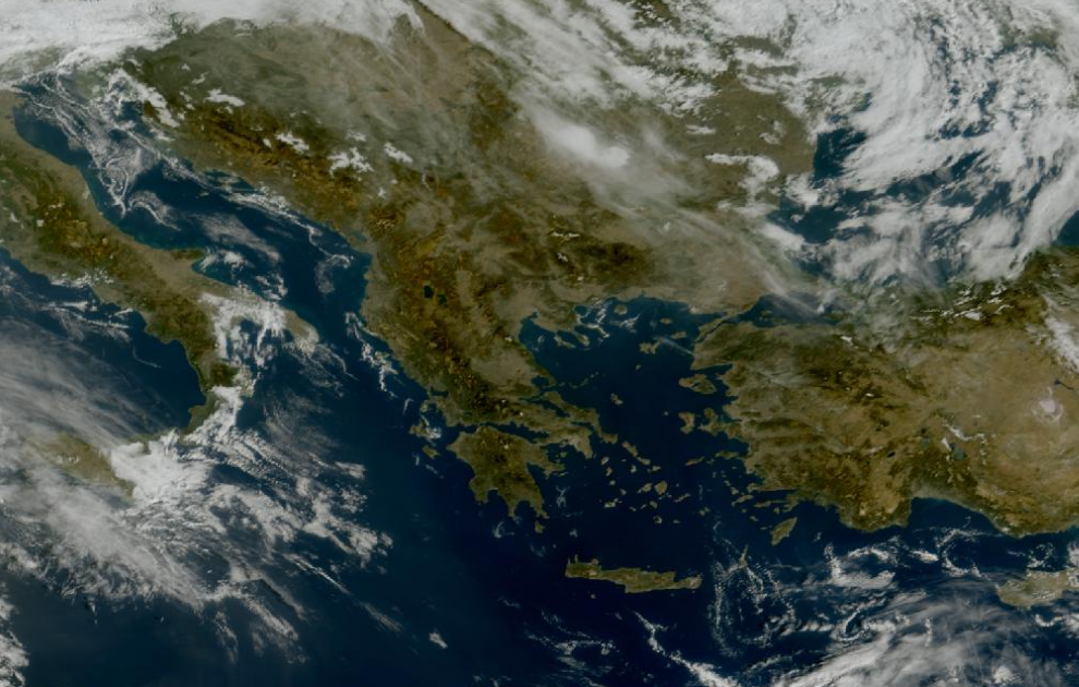 Τελευταία δορυφορική εικόνα νεφοκάλυψης