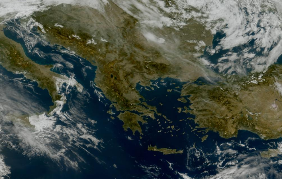 Τελευταία δορυφορική εικόνα νεφοκάλυψης