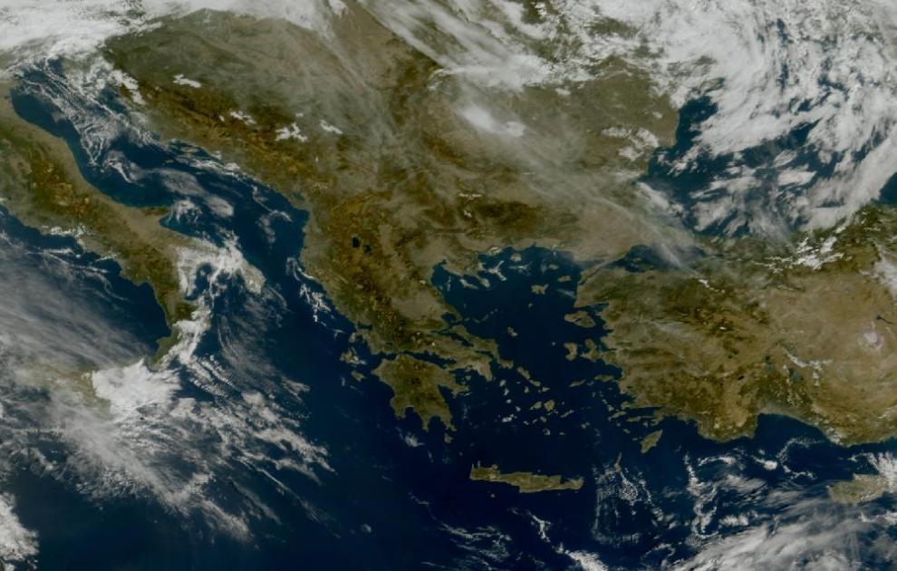 Τελευταία δορυφορική εικόνα νεφοκάλυψης