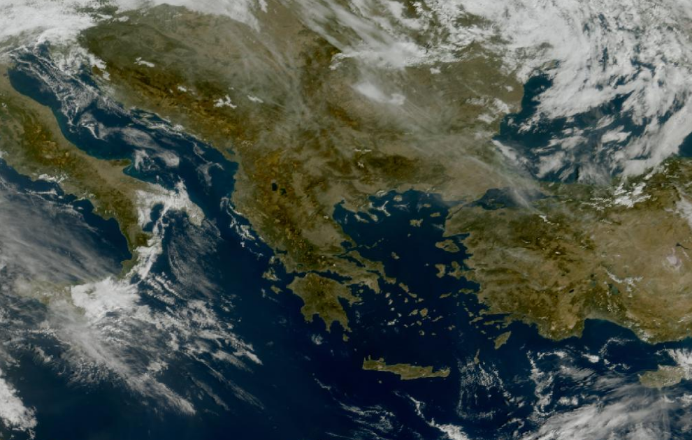 Τελευταία δορυφορική εικόνα νεφοκάλυψης