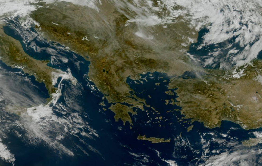 Τελευταία δορυφορική εικόνα νεφοκάλυψης