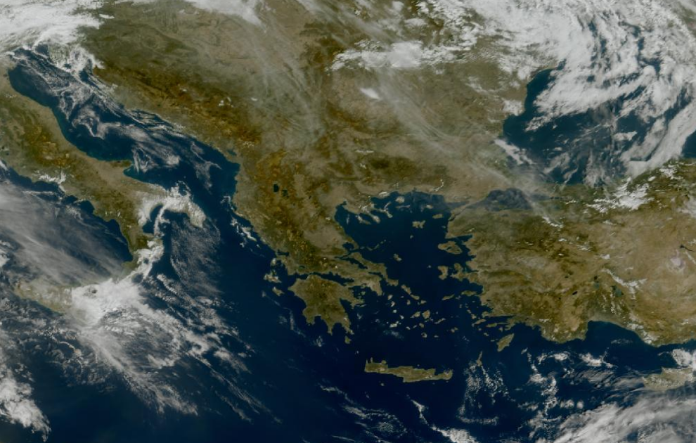 Τελευταία δορυφορική εικόνα νεφοκάλυψης
