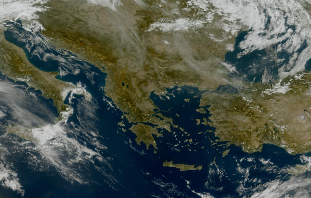 Τελευταία δορυφορική εικόνα νεφοκάλυψης