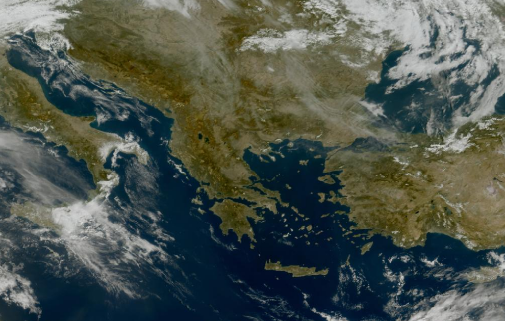 Τελευταία δορυφορική εικόνα νεφοκάλυψης