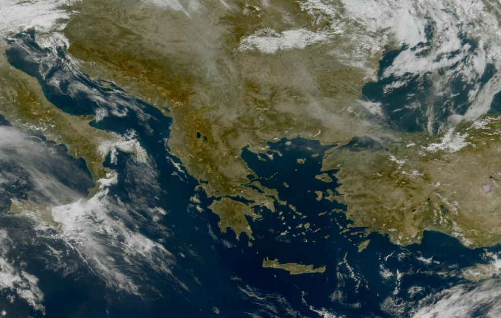 Τελευταία δορυφορική εικόνα νεφοκάλυψης