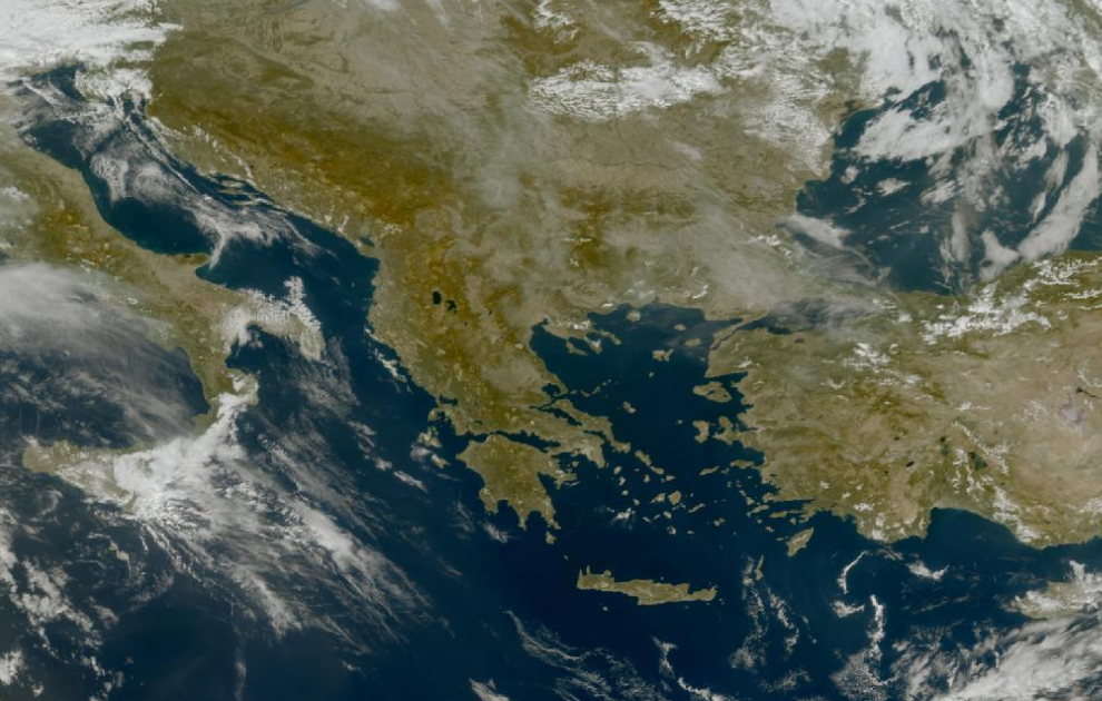 Τελευταία δορυφορική εικόνα νεφοκάλυψης