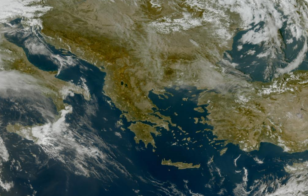 Τελευταία δορυφορική εικόνα νεφοκάλυψης