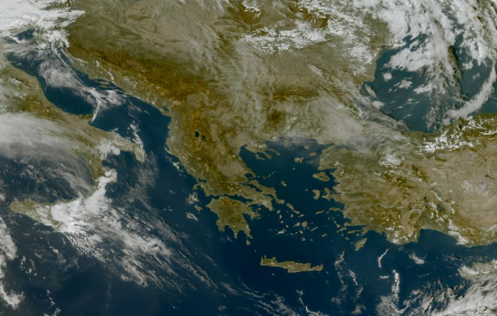 Τελευταία δορυφορική εικόνα νεφοκάλυψης