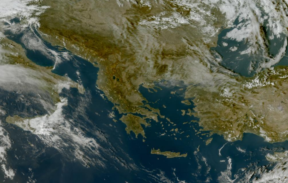 Τελευταία δορυφορική εικόνα νεφοκάλυψης