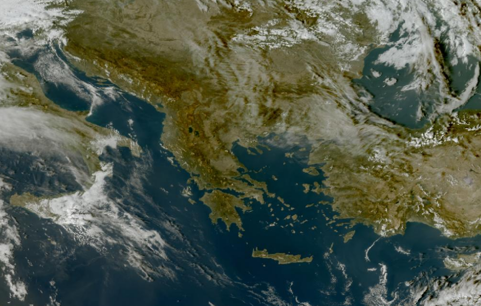 Τελευταία δορυφορική εικόνα νεφοκάλυψης
