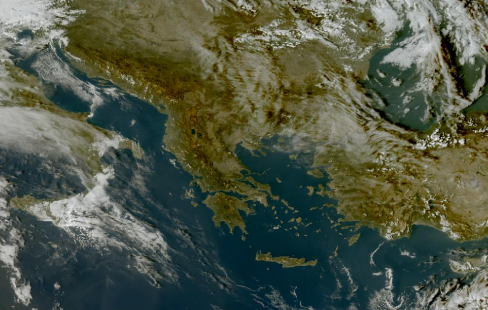 Τελευταία δορυφορική εικόνα νεφοκάλυψης